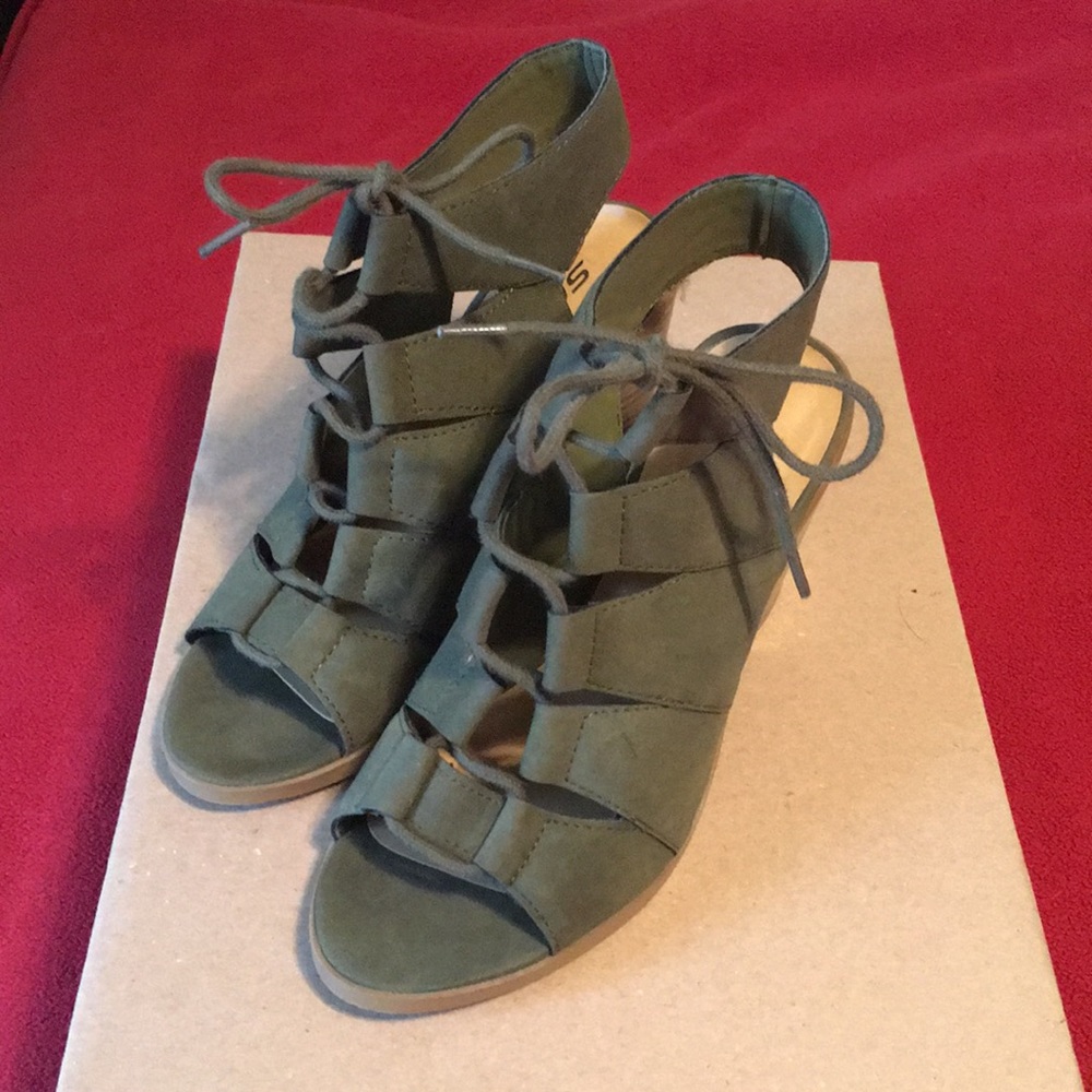 Soda stacked heel sandals
